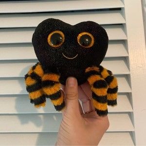 Ty Beanie Boo Halloween Collectible “Cobb” Black and Orange Spider